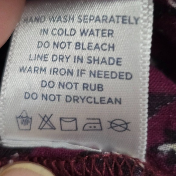 Roller Rabbit Top Womens Small Purple Floral Long Sleeve Peasant Bloomcore‎ - Picture 7 of 12